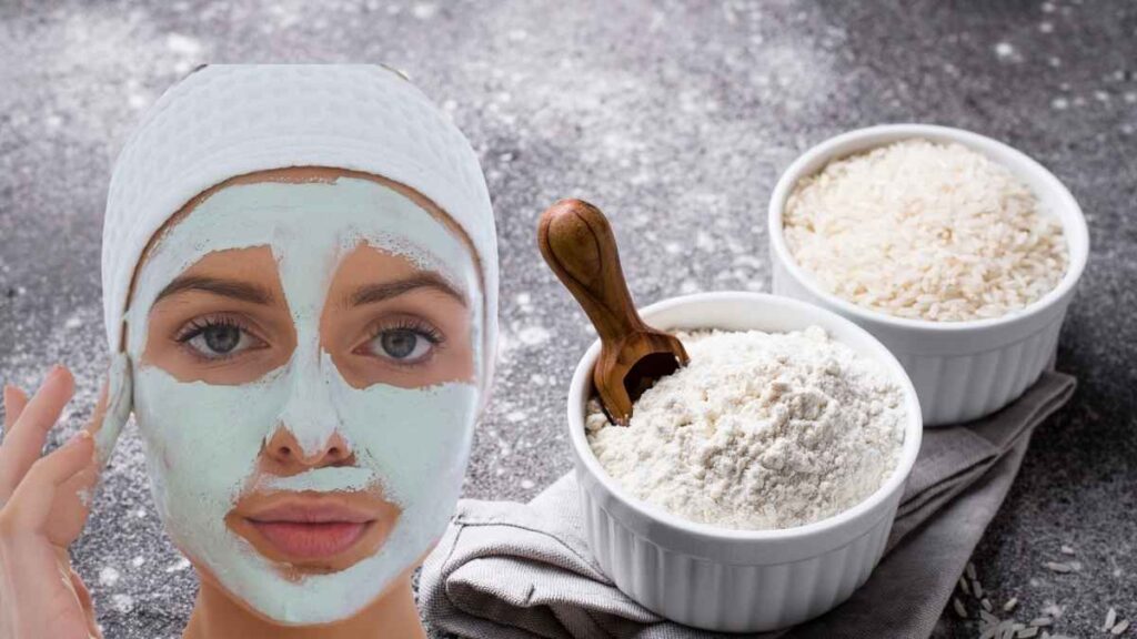 Rice flour face pack.